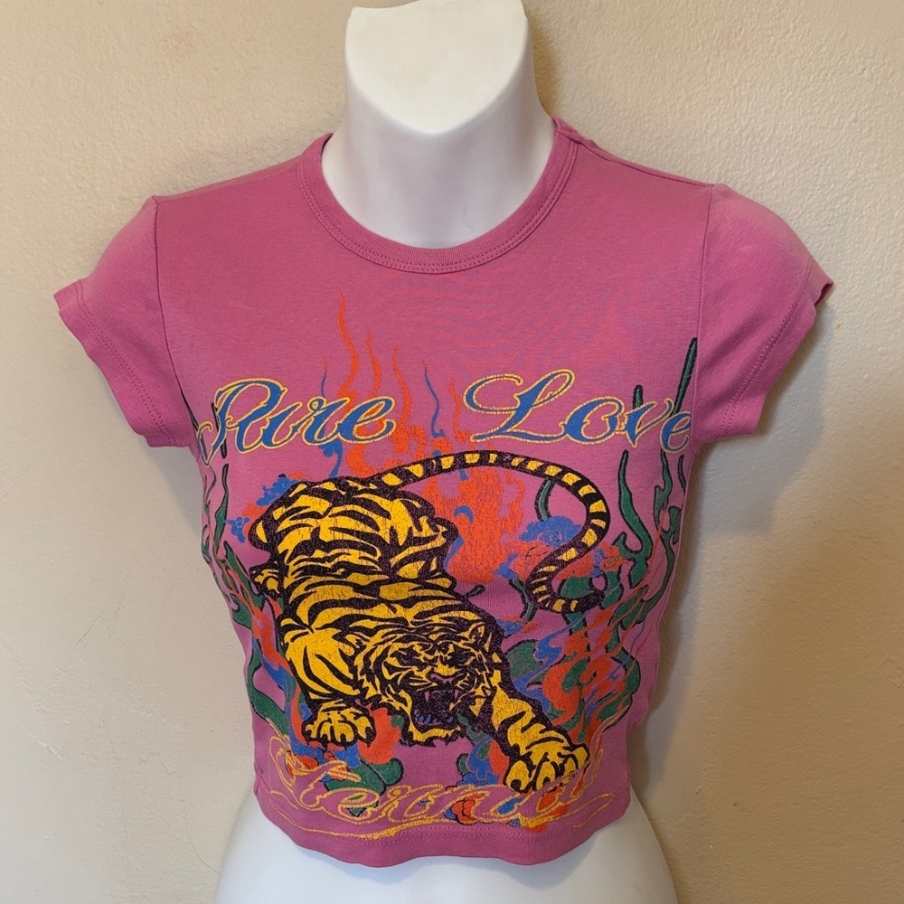 Urban Outfitters Pink Graphic Crop Top